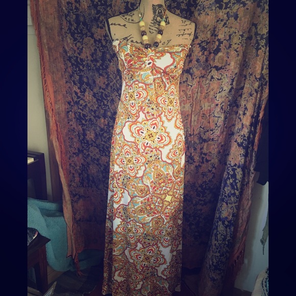 ☀️BOHO maxi dress 🌻🧡 - Picture 1 of 7